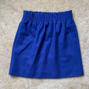 J. Crew Wool Blue Mini Skirt